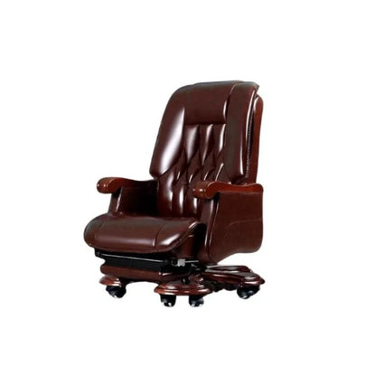 Solid Wood Office Chair Organizer Elastic Leather Adjustable Executive Roller Office Chair Swivel Luxury Chaises Furniture