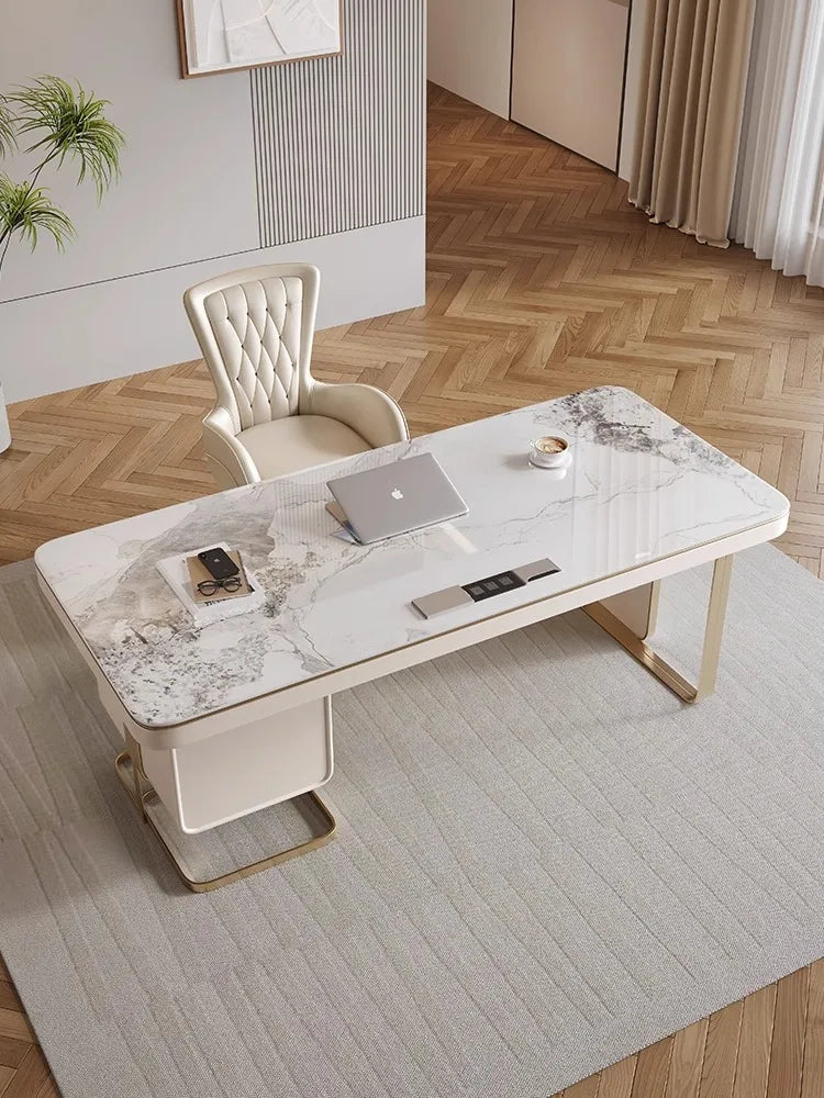 White Modern Executive Office Desk Table Corner Writing Vanity Stand Up Desk Table Study Scrivania Ad Angolo Home Furniture