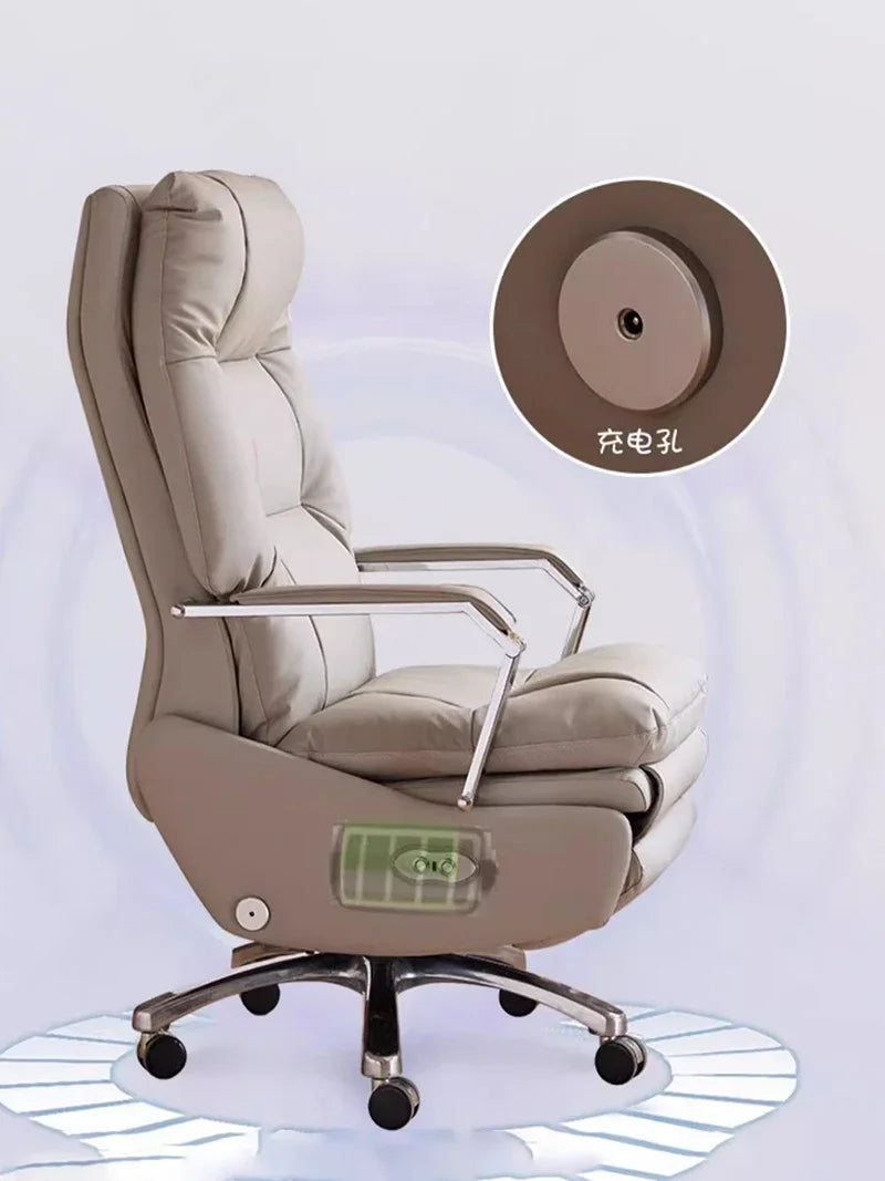 Modern Luxury Office Chair Leather Massage Recliner Executive Boss Office Chair Commerce Silla Escritorio Office Furniture LVOC