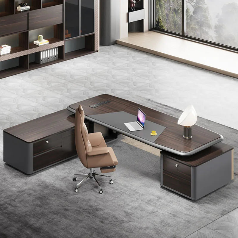 Computer Reception Office Desks Boss Luxury 2 Person L Shape Executive Office Desk Modern Escrivaninha Para Quarto Furniture