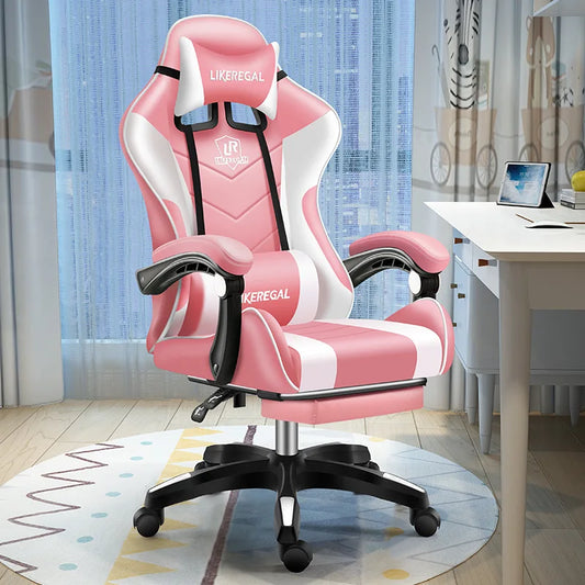 Height Lazy Wheels Office Desk Chaise Design Gamer Relax Silla Chairs Living Room Lounge Escritorio Adjustable Vanity Furniture