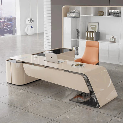 Modern Luxury Office Table Organizer Storage Drawers Executive Computer Desks Home Office Mesa Ordenador Modern Furniture