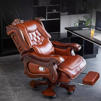 Home Long Sitting Office Chair Rotatable Leather Luxury Executive Gaming Chair Ergonomic Comfy Cadeira Gamer Office Furniture