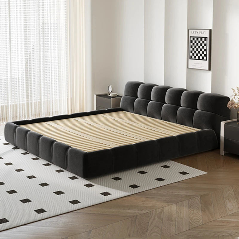 Support Frame Double Bed King Size Modern Luxury Twin Double Bed Princess Modern Black Letto Matrimoniale Bedroom Furniture