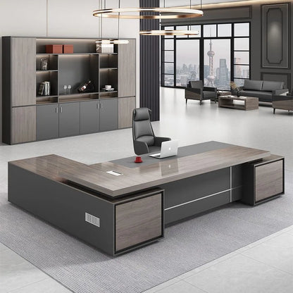 Computer Writing Office Desk Drawers Luxury Boss Workstation Desktop Executive Office Desks Corner Escritorio Modern Furniture