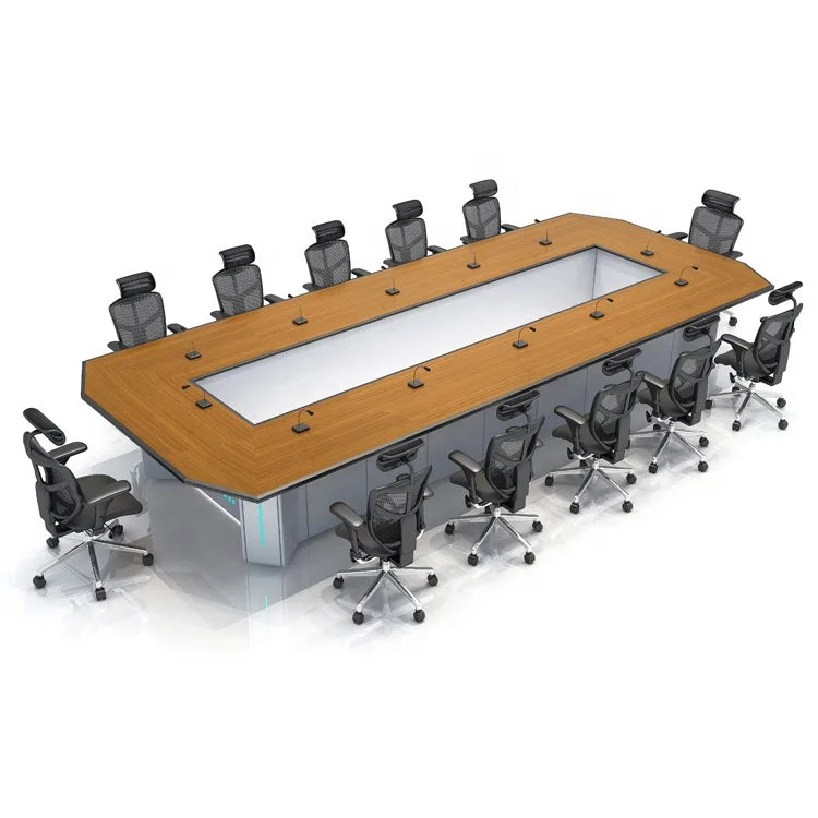 Office Room Rectangular Meeting Desk High-end Conference Room Conference Table Company Paperless Commercial Furniture Desk