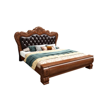 Design Wood Bed Frame Upholstered Modern Mattresses Headboards Bedroom Bed Comforter Set Luxury Hogar Muebles Theater Furniture