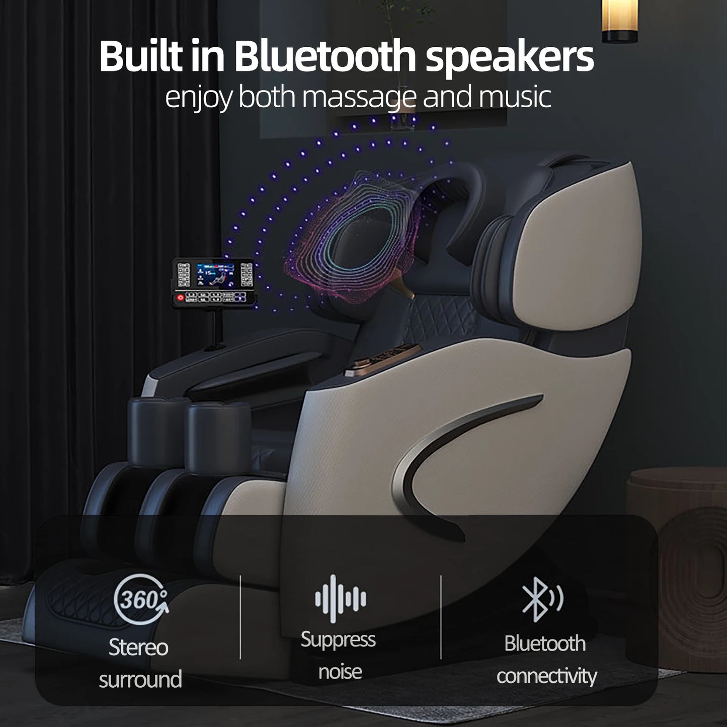 Luxury Electric Leisure Massage Chair Zero Gravity Intelligent Full Body Multi-Function Bluetooth Music U-Shaped Pillow+Shortcut