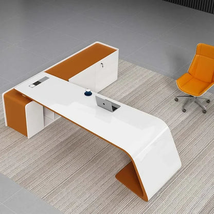 New 2024 Boss L Shape Luxury Office Furniture Manager High Tech Modern Executive Ceo Office Desk