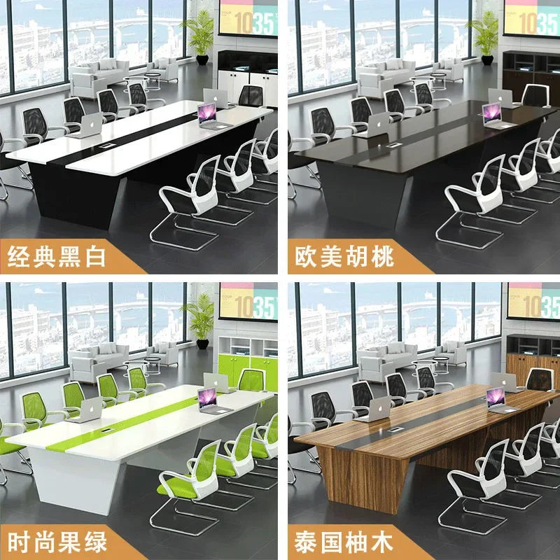 Conference table, long table, simple modern training table, conference room table and chair combination