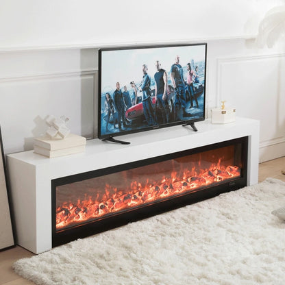 Beautiful Fireplace TV Table Luxury Table Simulate Flames Modern Living Room Furniture