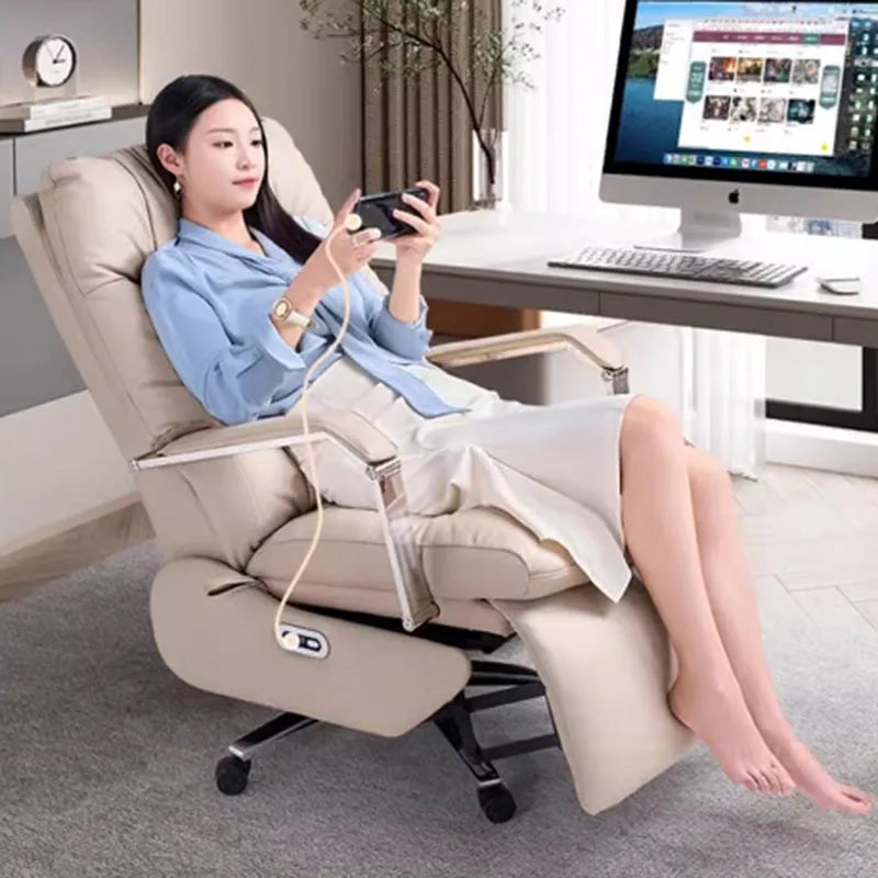 Swivel Ergonomic Office Chair Massage Lounge Computer White Executive Chair Designer Modern Sillas De Oficina Library Furniture