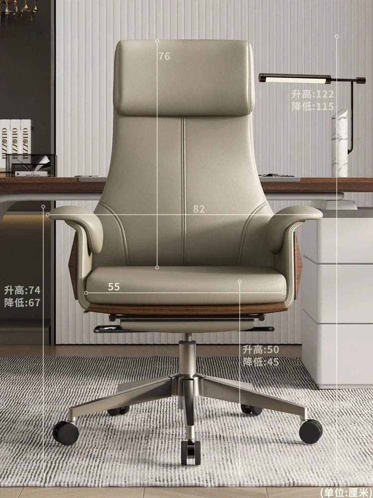 Senior Backrest Office Chair Leather Commerce Computer Legs Gaming Chair Work Executive Sillas De Oficina Office Furniture Wall