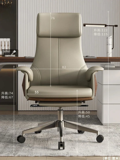 Senior Backrest Office Chair Leather Commerce Computer Legs Gaming Chair Work Executive Sillas De Oficina Office Furniture Wall