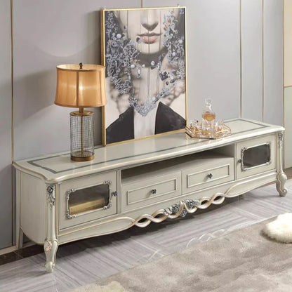 Gold White Handles TV Table Nordic Vintage Drawers Mobile Storage TV Table Modern Wall Muebles Salon Moderno Home Furniture