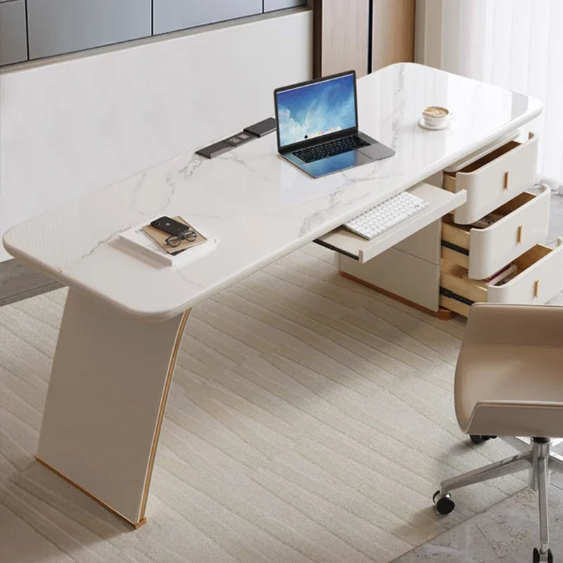 Drawers Standing Office Desk Executive Workbench Luxury Computer Office Desk Meeting  Cameretta Modern Furniture