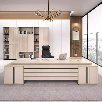 Long Supplies Office Desk Luxury Storage Organizers Reception Computer Desks Drawers Executive Mesa De Escritorio Furnitures