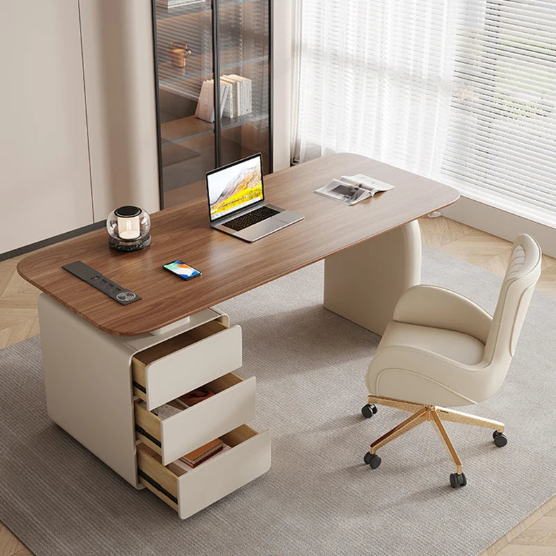 Executive Meeting Work Table Study Desktop Modern Gaming Vanity Desk Computer Reception Schreibtisch Media Console Furniture