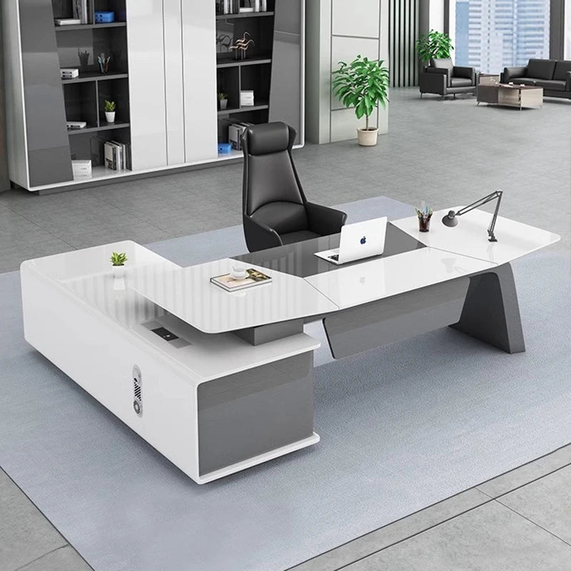 Corner Office Study Desk L Shaped Computer Work Desktop Nail Table Computer Conference Mesa Para Computador Luxury Furniture