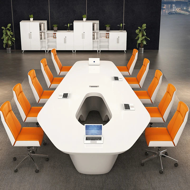 Hot Sale Modern Luxury high glossy circle office furniture Meeting Room Boardroom Conference Table