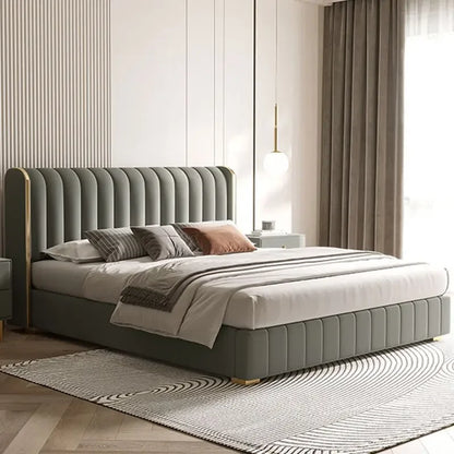 Aesthetic Nordic Double Bed Headboard Glamorous King Size Twin Bed Princes Modern Platform Sleeping Letto Matrimoniale Furniture