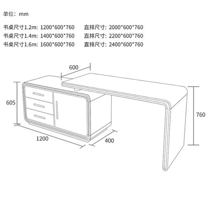 Computer Drawers Modern Desk Storage Luxury Executive Office Desk Console Workstation Scrivanie Per Ufficio Modern Furniture