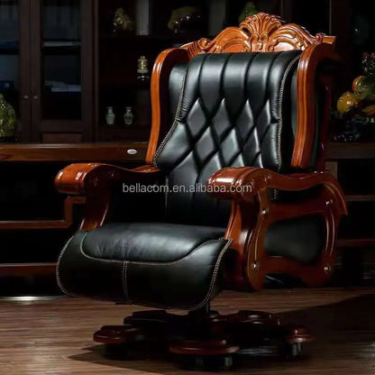 Wholesale ergonomic antique adjustable height executive leather swivel boss office desk chair