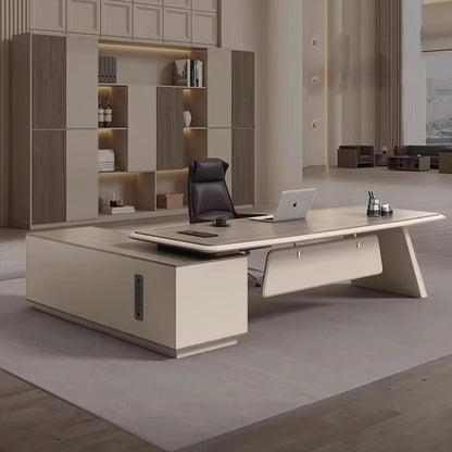 Drawers Counter Work Table Modern Corner Executive Office Desk Workstation L Shape Tavolo Scrivania Ufficio Office Furniture