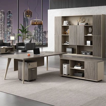 Luxury Drawers Office Desk Reception Standing Executive Floor Computer Desks Corner Organizers Mesa De Escritorio Home Furniture