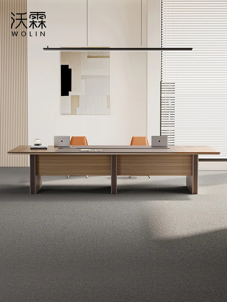 Large conference table and chair combination, minimalist modern conference room table, office desk, long table, business