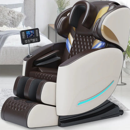 Zero Gravity Smart Electric Head Massage Beds Recliner White Relaxing Rocking Brown Massage Chair Household Salon Furniture