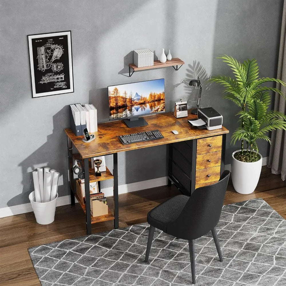 Computer Desk with Drawers & Storage