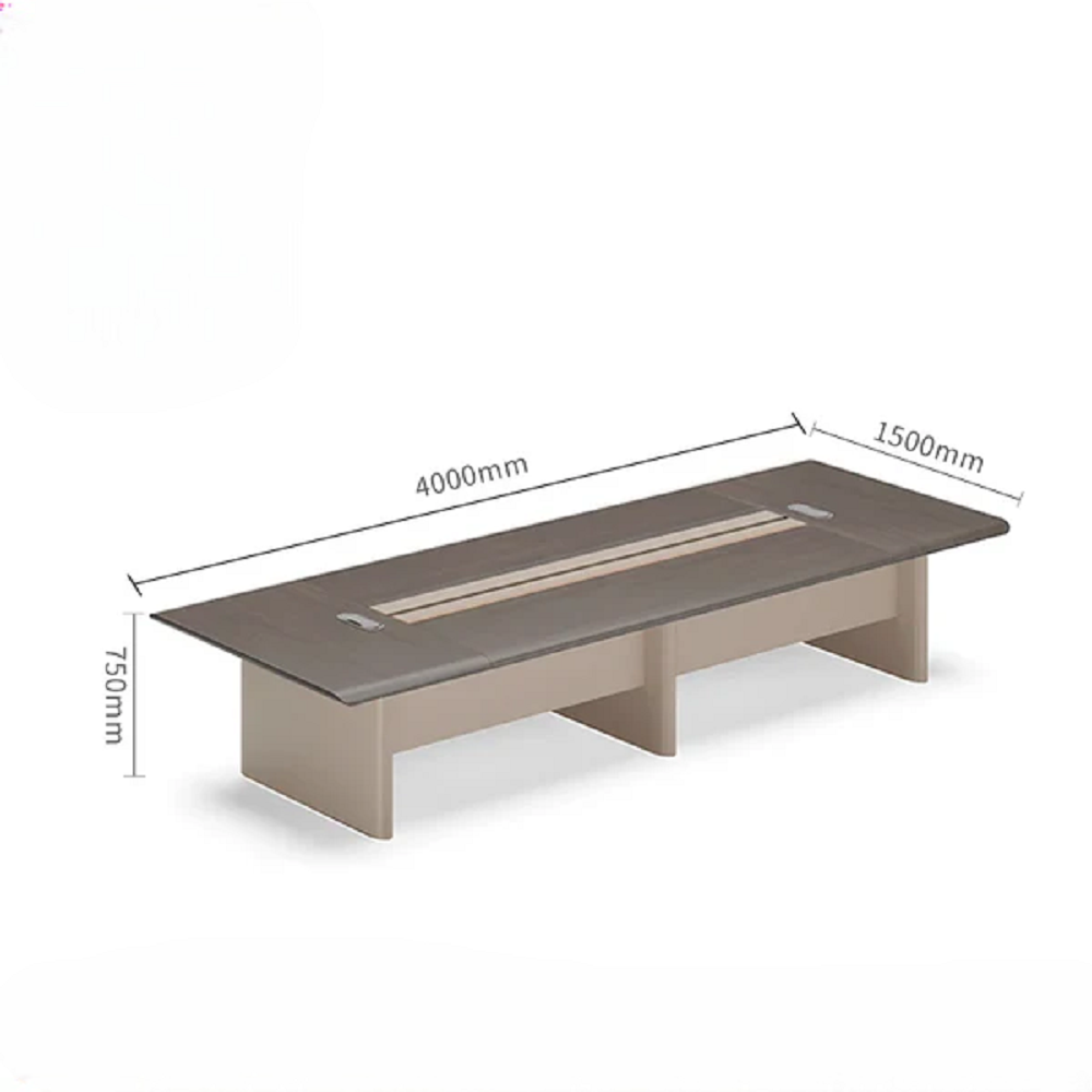 Conference table, long table, simple and modern negotiation, table and chair combination meeting room, large rectangle.