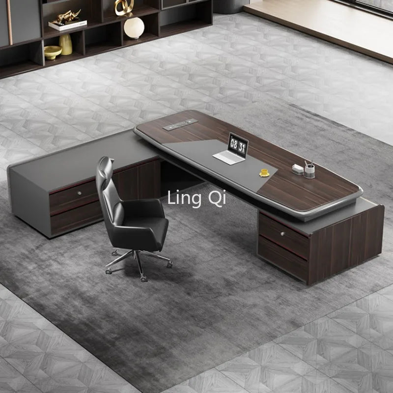 L Shaped Executive Office Desk Organizer Vanity Modern Secretary Computer Desks Unique Customized Escritorio Office Furniture