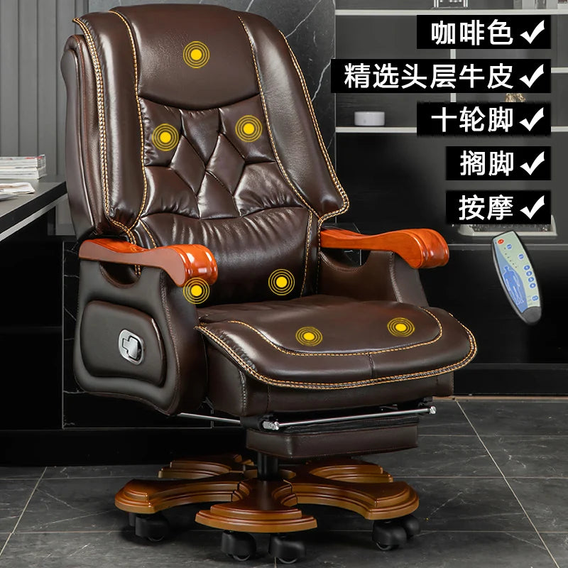 Ergonomic Office Chair Recliner Computer Comfy Lounge Luxury Massage Boss Chair Swivel Accent Silla De Escritorio Home Furniture