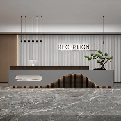 Podium Mobile Reception Desk Table Office Modern Simple Advisory White Counter Reception Desks Luxury Meuble Home Furniture