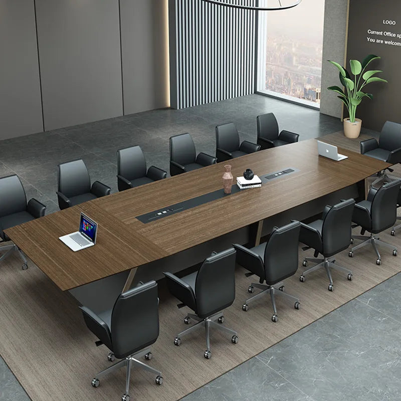 Luxury Study Meeting Table Angle Beauty Reception Shelves Table Design Computer Tavolo Riunioni Office Furniture OK50HY