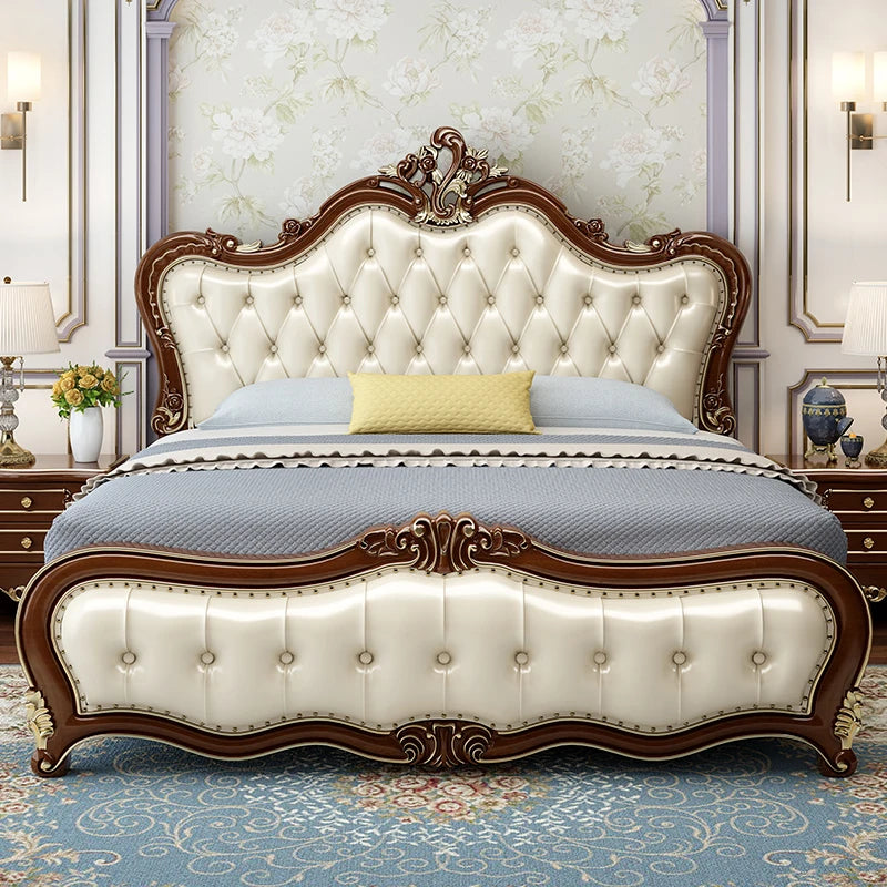 Full Size Bedroom Double Bed Children Mattresses Headboards Luxury Bed Comforter Set Modern Upholstered Lit Enfant Furniture