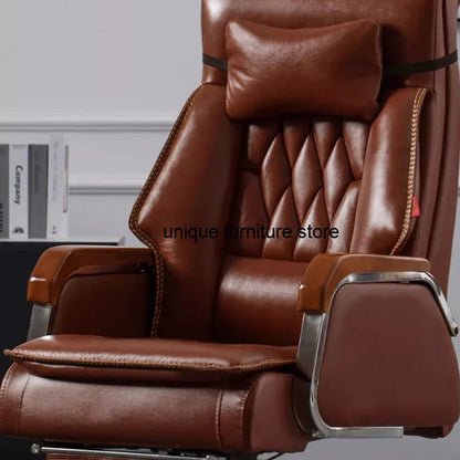 Design Floor Massage Chair Computer Leather Executive Wheels Working Office Chair Revolving Leisure Chaises Office Furniture