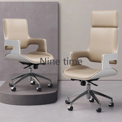 Swivel Leather Office Chairs Armchair Mobile Boss Massage Clients Computer Chair Designer Salon Sillas De Oficina Furnitures