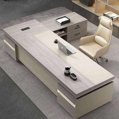 Corner Luxury Office Desk L Shaped Organizers Standing Monitor Computer Desks Executive Reception Mesa Escritorio Furnitures