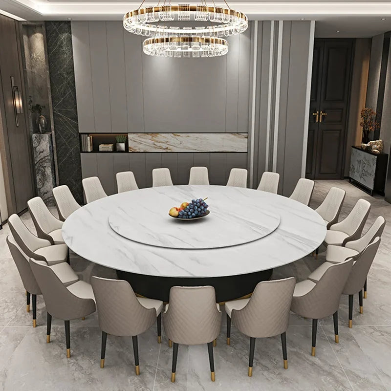 Luxury Electric Dining Table Chair Large Round Table Luxury Apartment Floor Dining Table Mesa De Jantar Garden Furniture Sets