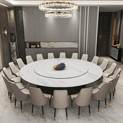 Luxury Electric Dining Table Chair Large Round Table Luxury Apartment Floor Dining Table Mesa De Jantar Garden Furniture Sets