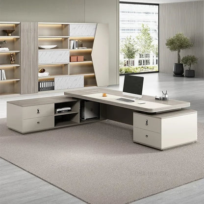 Fashion Light Luxury Boss Desks Simple Office Furniture Modern Manager Desk Single Office Chair Set Home Desktop Computer Desk