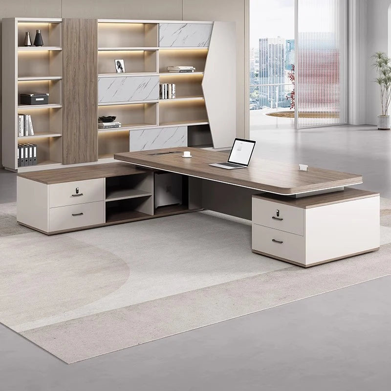 Writing Workbench Office Desk Modern Executive Storage Desktop Office Desk Standing Scrivanie Per Ufficio Luxury Furniture