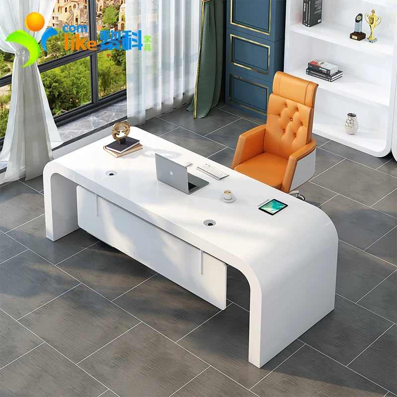 Lacquered Desk Stylish Table Computer Simple Modern Executive Office Table Combination Scrivania Da Gaming Office Furniture