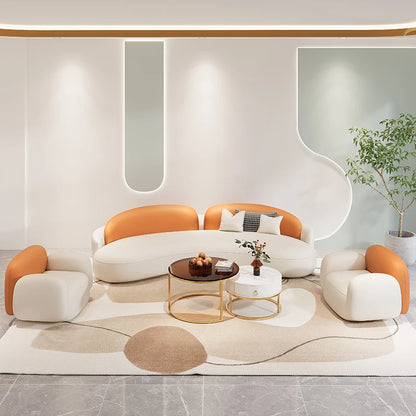 Luxury Fancy Unique Sofas Kawaii Orange Cute Lazzy Floor Living Room Sofas Modern White Divani Da Soggiorno Apartment Furniture