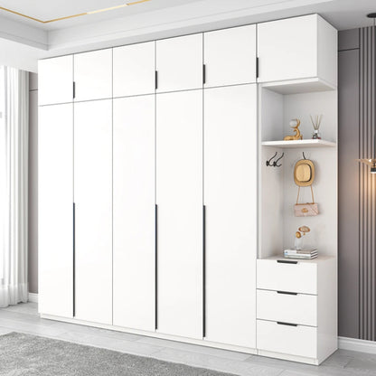 Space Saving Luxury Wardrobe Full Size Aesthetic Wooden Bedroom Wardrobe Closet Systems Drawers Ropero Armables Home Furniture