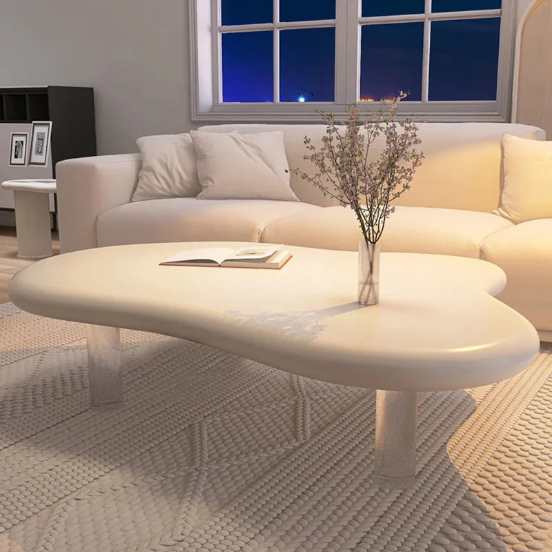 White Nordic Luxury Coffee Table Design Aesthetic Minimalist Corner Coffee Table Simple Articulos Parael Hogar Home Furniture