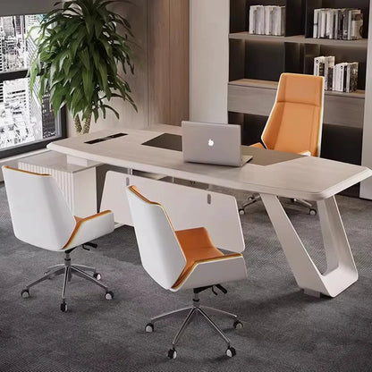 Modern Metal Office Desks Work Gaming Organizer Executive Shelf Computer Office Desks Drawers Tavolo Scrivania Ufficio Furniture